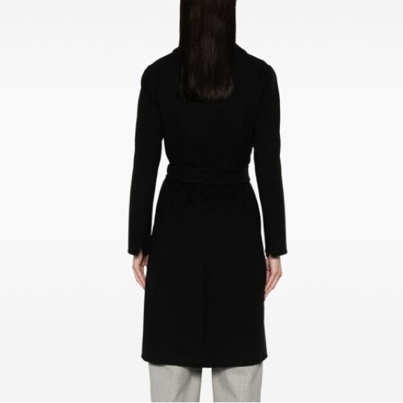 NWT ‘S Max Mara ‘Pauline’ 100% Wool Wrap Coat Black Size: Various - Picture 4 of 4